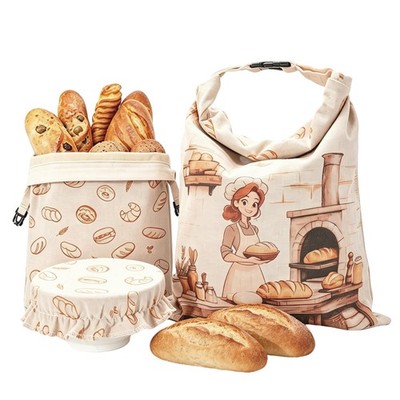 2 Packs Beeswax Bread Bags for Homemade Bread & Sourdough with Bowl Cover - 1...