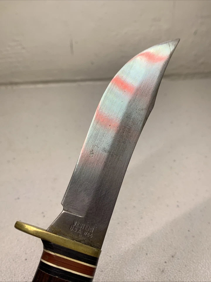 Vintage Western USA W66 Knife and W10 Hatchet Combo with Leather Sheath Great! - Image 4 of 4