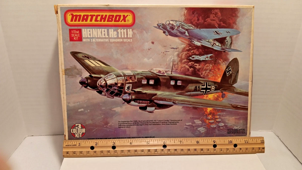Matchbox 1/72 scale Heinkel He 115 Float Plane - Vintage 1975 - NIB