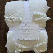 Pottery Barn Kids LoveShackFancy Sweet Dreams Ruffled Bow Baby Quilt