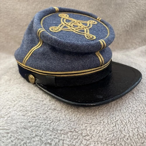 Reproduction Civil War Confederate Officer Cadet Gray Kepi Dirty Billy Size 7