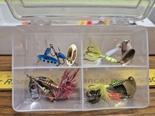LOT OF 8 ROOSTER TAIL MEPP'S AND MARTAIN SPINNER FISHING LURES (JC)