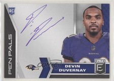 2020 Panini Donruss Elite Pen Pals Blue Ink Devin Duvernay #PP31 Auto 0h32