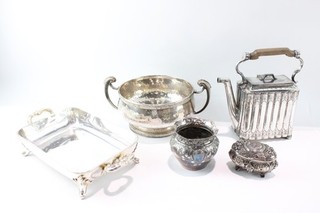 Vintage Silver Plate Tableware Inc Ashberry & Son Teapot Twin Handled Bowl 3939g