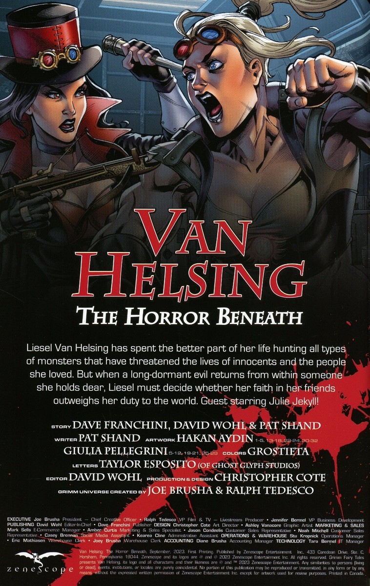 Van Helsing: the Horror Beneath (Zenescope Entertainment September