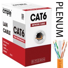 Cat6 Solid UTP Plenum Ethernet Cable 1000ft C...