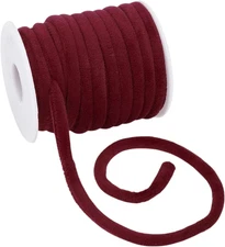 OLYCRAFT 11 Yards 8Mm Red Velvet Cord String Soft Velvet Ribbon Velvets round Ch