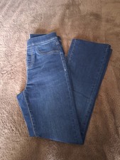 Ladies Mid Blue Pull On Bootcut Jeans Size 8 From M & S Immaculate Condition!!