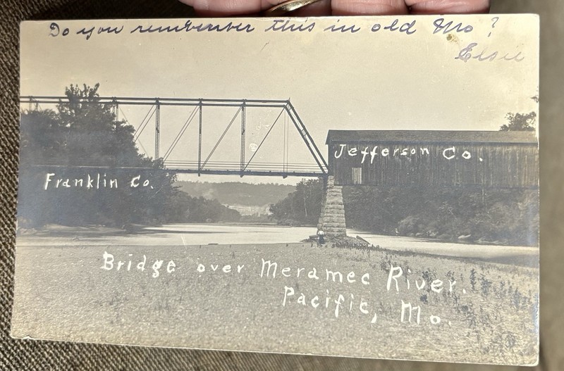 1900’s Postcard RPPC Meramec Bridge Pacific, MO Missouri - Jefferson & Franklin