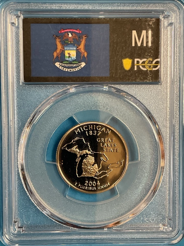 3-Coins State Quarters PCGS PR69DCAM 2001S NY/2004S MI/2014S Everglades NP - Image 4 of 4