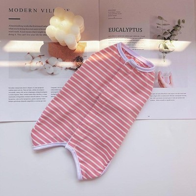 Breathable Striped Pet Overalls   Tie-Dye Recovery Suit for Dogs & Cats