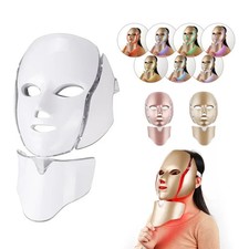 7 Colors Light LED Facial Skin Care Mask with Neck Skin Rejuvenation Treatment B
