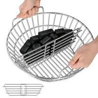 14 inch Charcoal Ash Basket with Removable Divider Size for Large Big Green Egg
