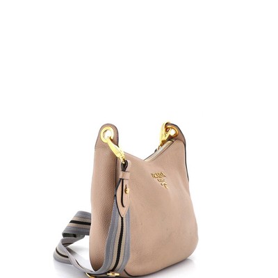 Prada Striped Strap Zip Hobo Vitello Daino Medium | eBay