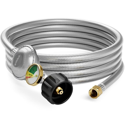 #ad 12 Feet Propane Regulator With Hose QCC1 Low Pressure Regulator Hose for Web... $37.96