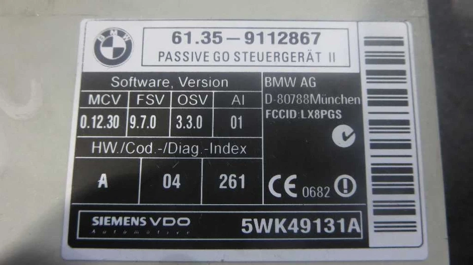 BMW E60 E61 530I 545I 550I E63 E64 645CI 650CI PASSIVE GO - Image 3 of 4