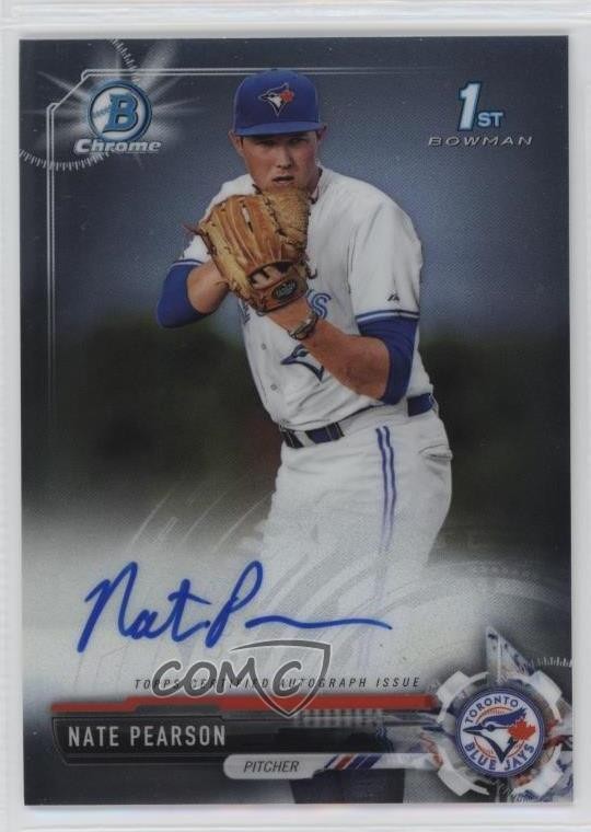2017 Bowman Draft Chrome Draft Pick Auto Nate Pearson #CDA-NPE Auto ok2