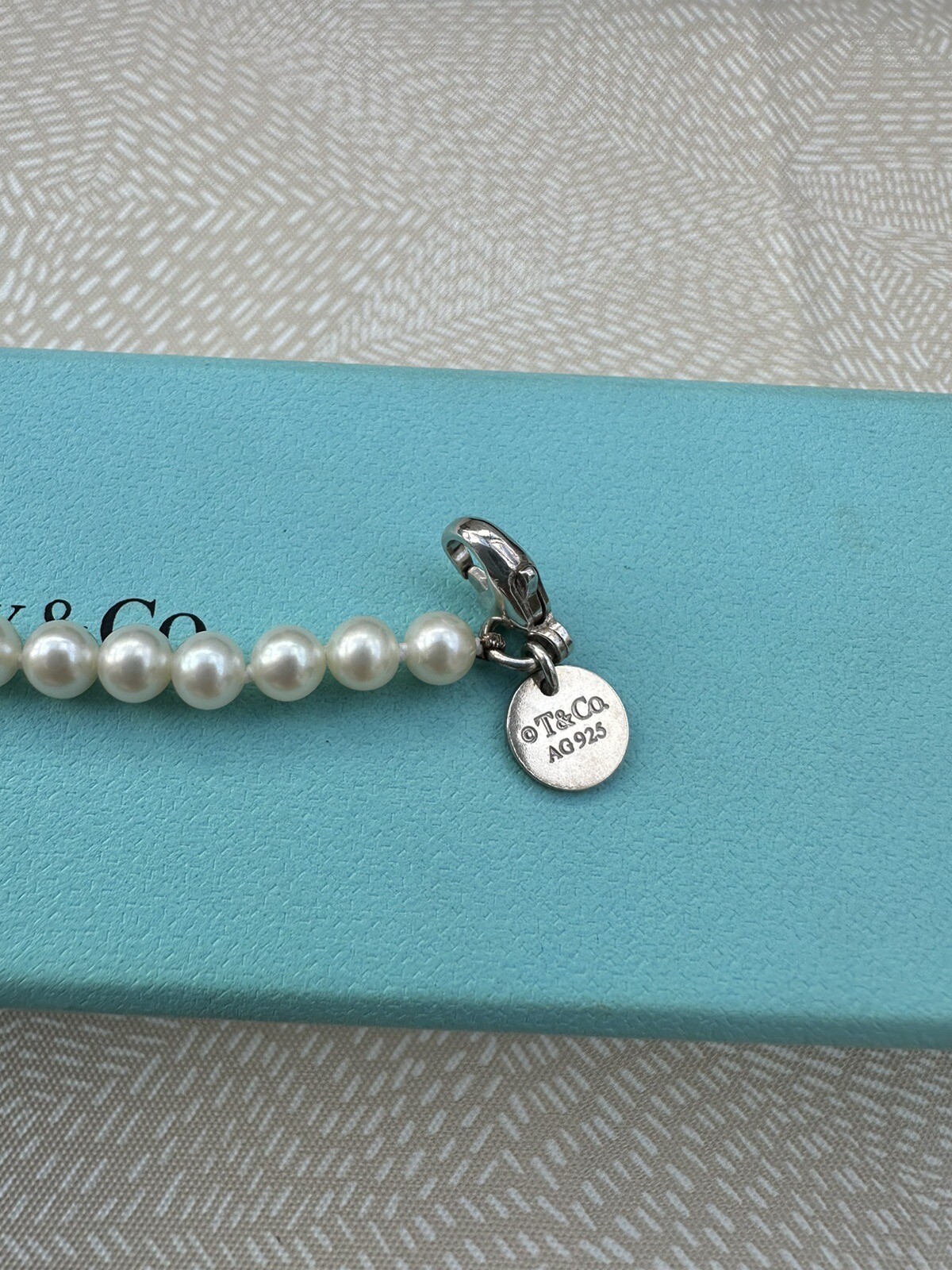 Tiffany & Co. Ziegfeld Collection Pearl 17cm Silver Bracelet eBay