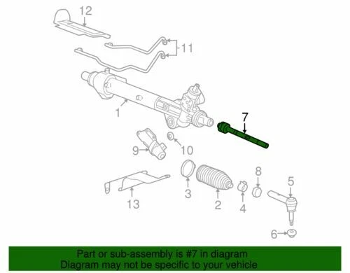 Genuino GM 2007-2017 Buick GMC Outlook engranaje de dirección extremo de varilla de amarre interior 20817752 Foto 2 de 2