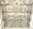 4 Tier Stackable Water Bottle Organizer for Cabinet Clear 16 Bottle Capacity