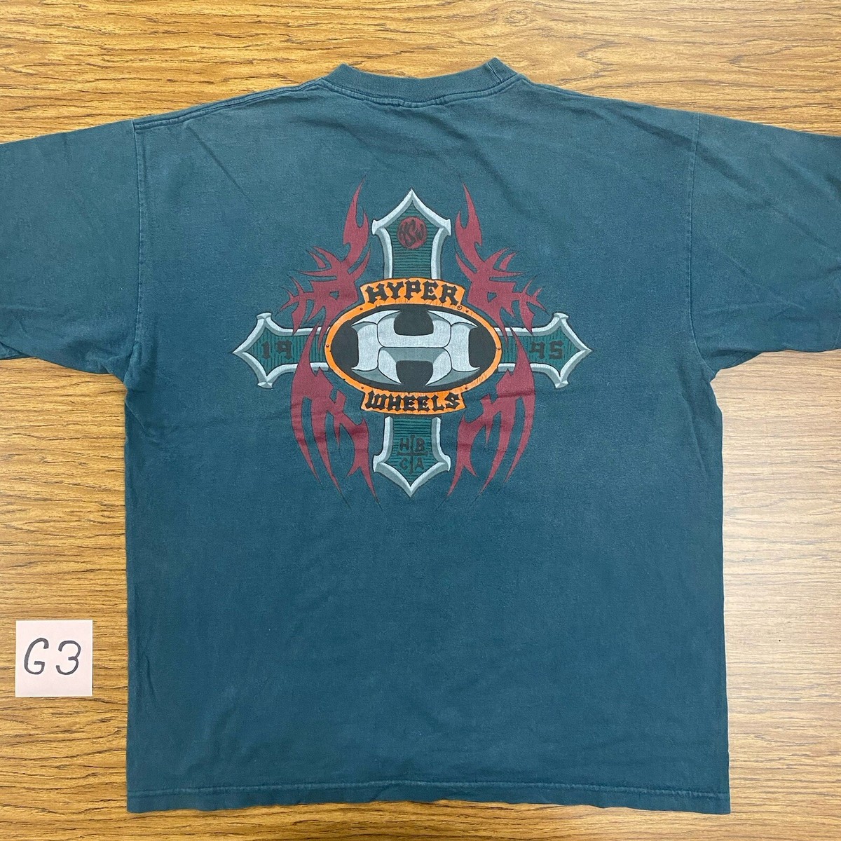 90s USA製 RINK RAT ホイール企業 vintage T-shirt Vintage 90s Hyper Wheels Tee Shirt Roller Skate Speed Rare