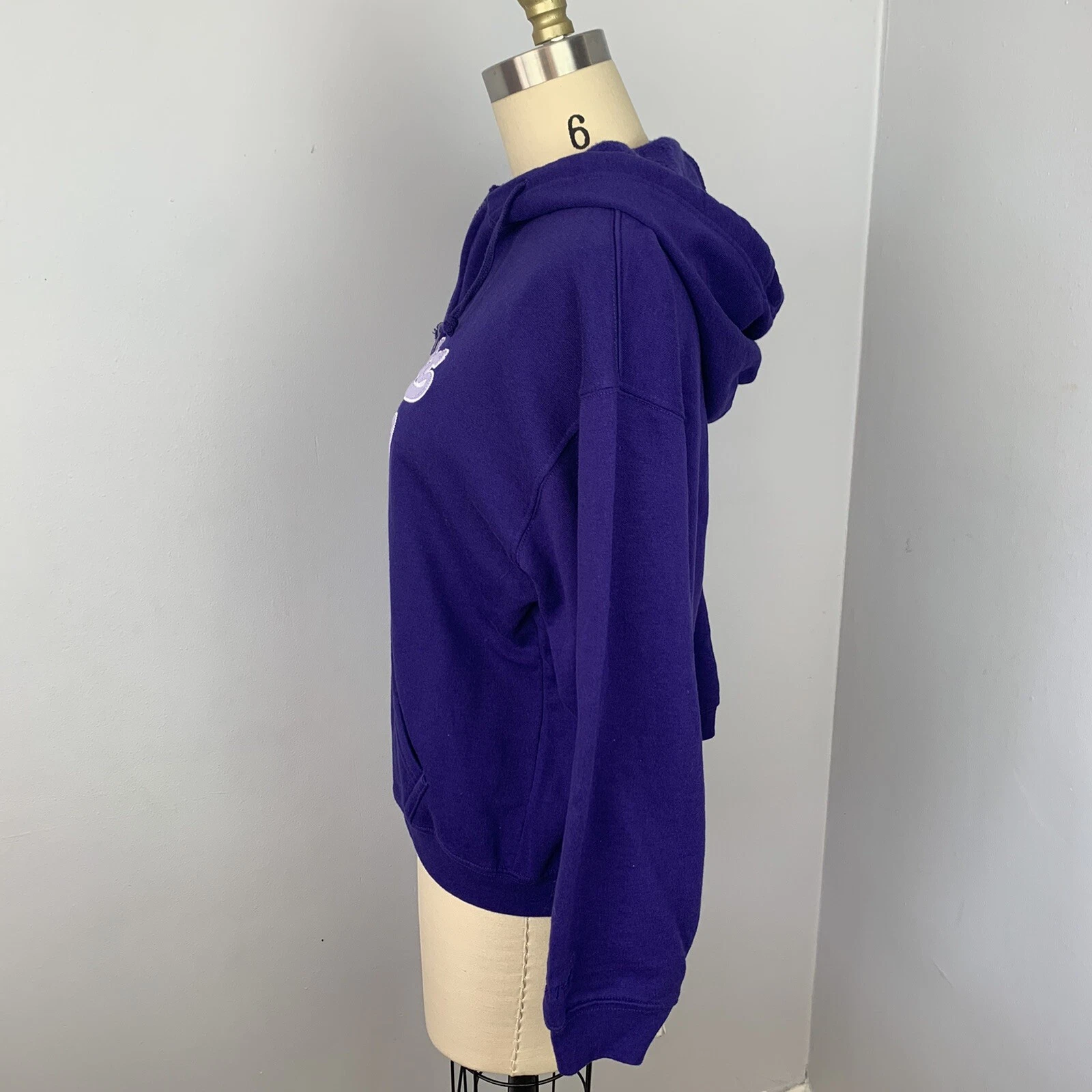 VETEMENTS Felpa con cappuccio Bailey T’s Junior taglia 18 viola zip Newport nuova con etichetta