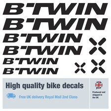 BTWIN bike decals labels with