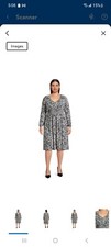 Terra Sky Womens Plus Size Smock Waist Dress with Long Sleeves, New 3x 24-26