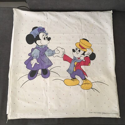 Vintage Kissenbezug Mickey Und Minnie Disney CTI