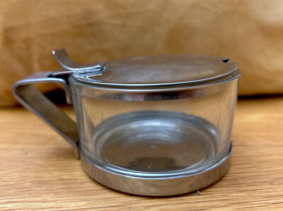 ILZA Inox 18/10 Stainless Steel Glass Bowl For Cheese, Sugar Condiment  Italy