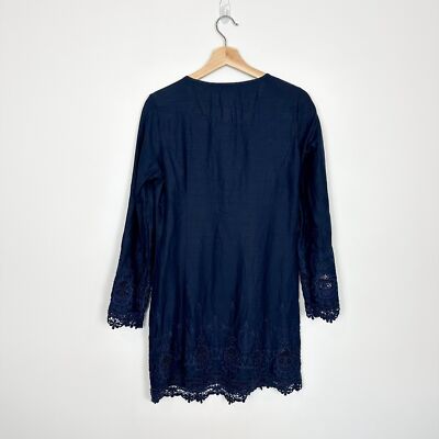Malvin I Love Linen Embroidered Nay Dress Women's Size Small 100% Linen |  eBay