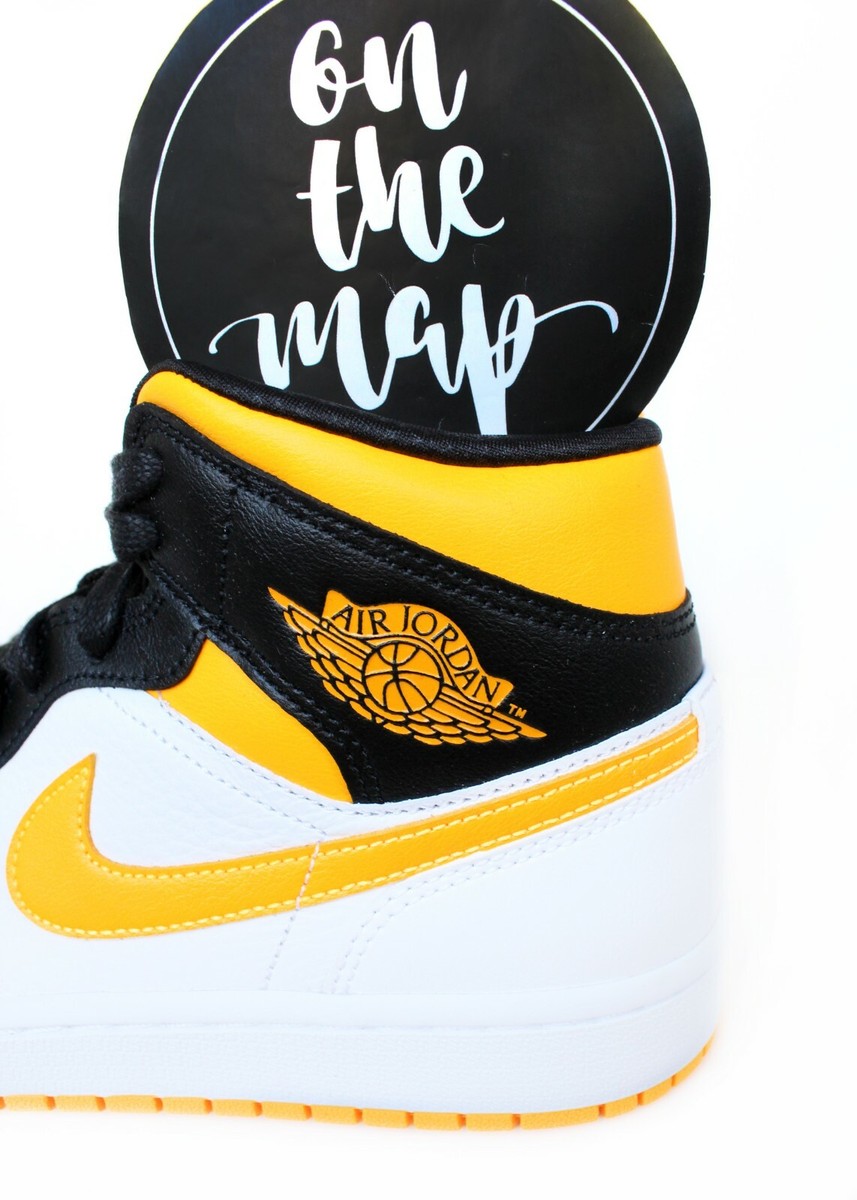 NIKE Air Jordan 1 MID イエロー&オレンジ Nike Air Jordan 1 Retro Mid SE W Laser Orange Yellow UK 3 4