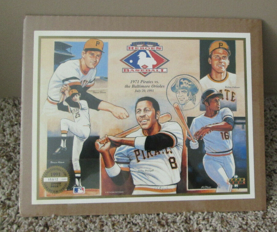 RARE 1991 UPPER DECK PRINT FEATURING THE 1971 PITTSBURGH PIRATES 15912/18000