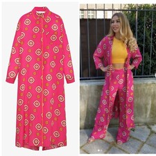ZARA WOMAN Limited Edition PINK OVERSIZE SHIRT DRESS Kimono Kaftan Style
