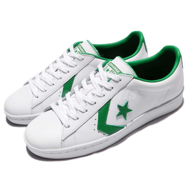converse white and green
