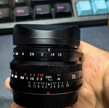 Square Metal Camera Lens Hood with Cap For Voigtlander 23MM F1.2 35mm F1.2 Lens