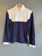 EQUISITE Elements of Style Pauline Equestrian Riding Shirt Blue/White Pick Size