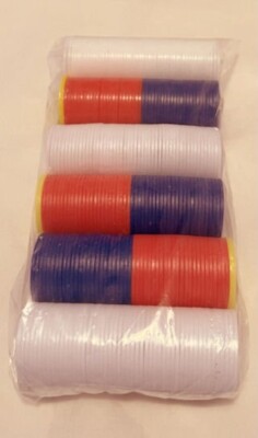 300 Bicycle POKER CHIPS Red, White & Blue INTERLOCKING CHIPS - NEW