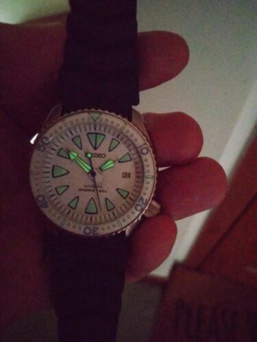 SEIKO MODDED AUTOMATIC WATCH 7002 DIVERS 1993 WHITE DIAL *Needs A Service - Picture 4 of 15