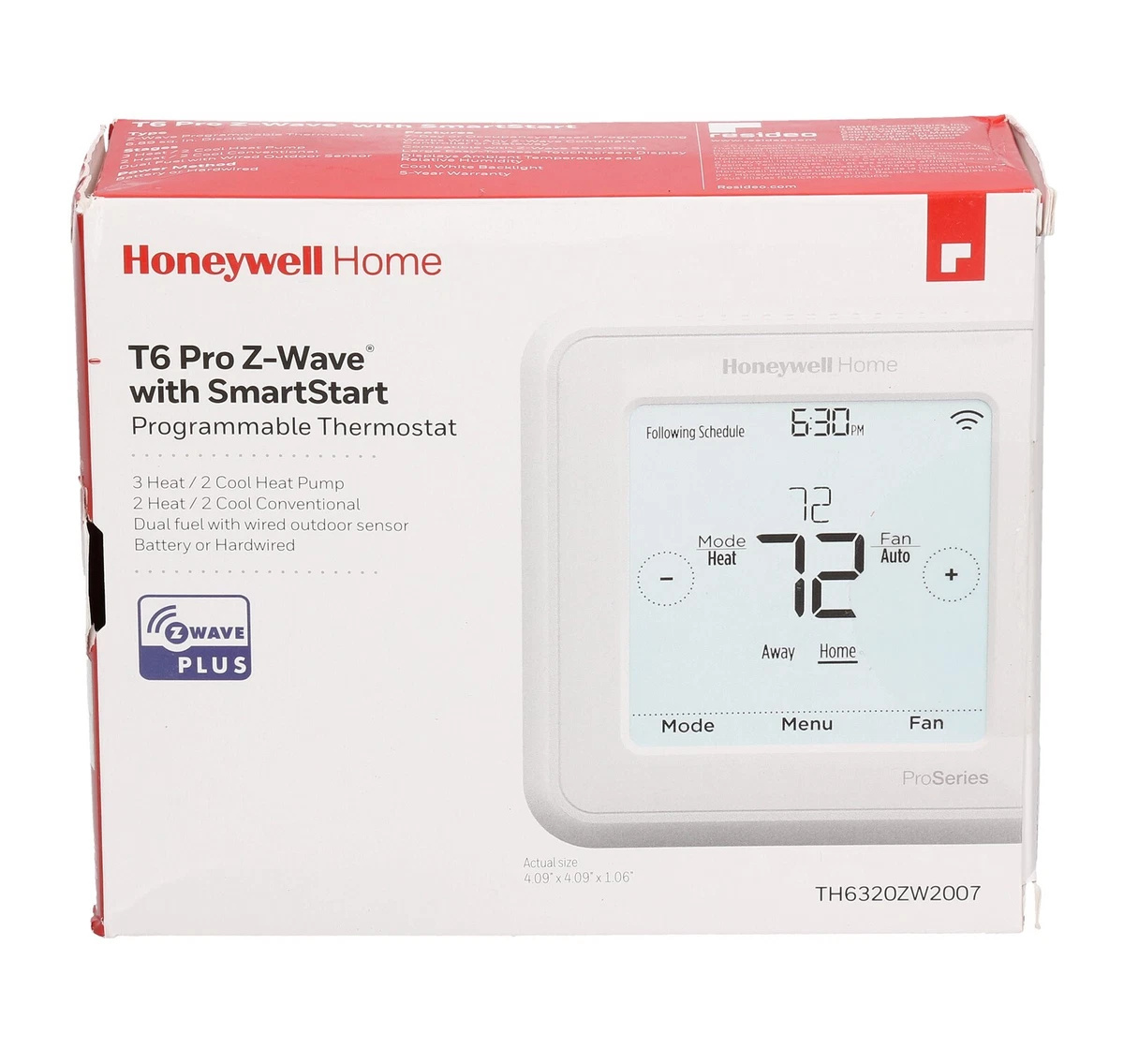Honeywell Home TH6320ZW2007/U Z-Wave T6 Pro Thermostat - White | eBay