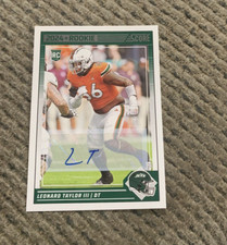 2024 Score Signatures #396 Leonard Taylor III RC Auto - New York Jets AUTOGRAPH