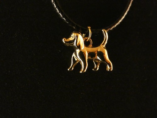Hund Anhänger mit Kette 24 Karat Vergoldet Labrador Dog Tier Pfoten Charm - Bild 3 von 3