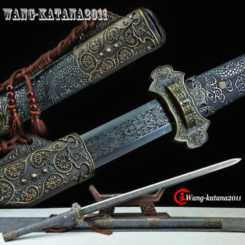 44''Tang Dynasty Chinese Jian 1095 Carbon Steel Staight Double Edge Sword唐剑 - Picture 1 of 14