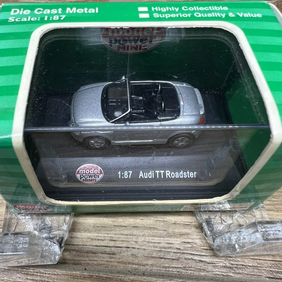 Model Power Minis Silver Die Cast Audi TT Roadster 1:87 New In The Package 19150 - Image 2 of 4