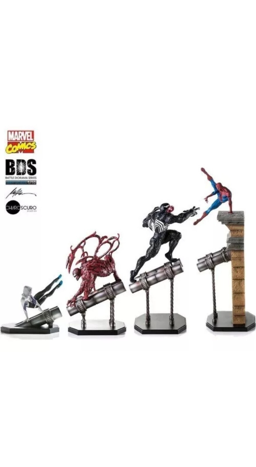 Spiderman Diorama Raphael Albuquerque Brooklyn Bridge, Iron Studios 1:10 Marvel