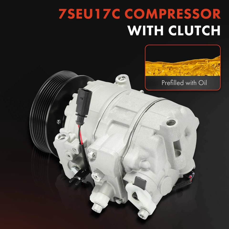 Compresor de aire acondicionado con estilo 7SEU16C para Volkswagen Touareg 2004 2005-2007 V8 4,2 L Foto 3 de 4