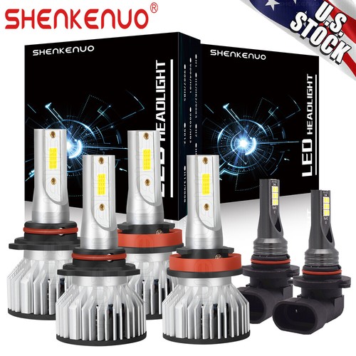 For Lexus IS250 IS350 2006 - 2010 6pc 8000K LED Headlights + Fog Light Bulbs kit - Picture 2 of 14
