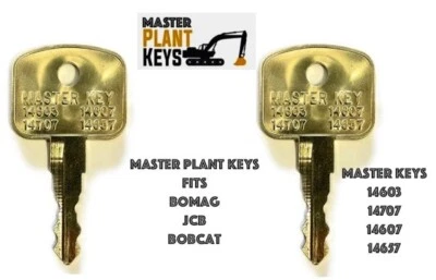 BOMAG / JCB JCB Bomag B06 14607 Master Plant keys x 2 Excavator Digger & Dumper Industrial