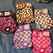 Reusable Washable Dog Diapers Female 6 Pack - Highly Absorbent Medium Washable