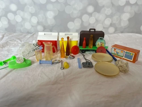 Vintage 70s-80s Barbie Accessories, Playmate Coolers